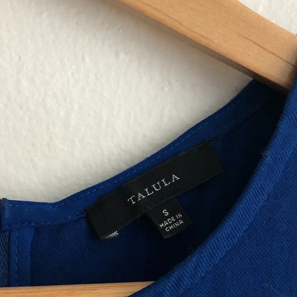 Aritzia Talula peplum top blue size S - Picture 3 of 3